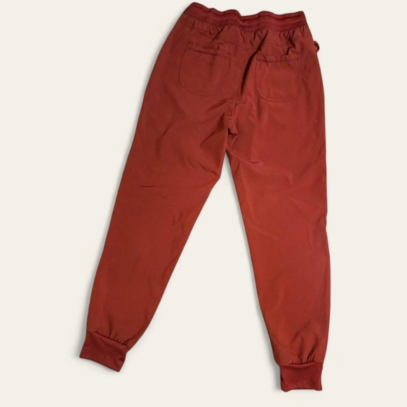 Womens Athletic Lounge Joggers Drawstring‎ Waist Pockets Burgundy Pants Medium - Picture 4 of 6